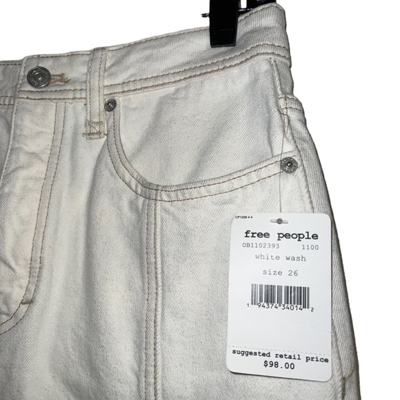 New🏷 Free People Mambo Slit Denim Midi Skirt Size 2 (26) - Picture 11 of 16